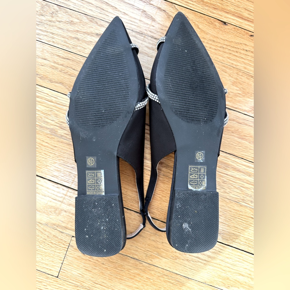 Women’s Journee Dress Flats Pointy Toe Slingback Shoes 8.5 - Picture 4 of 10